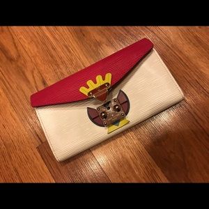 PIVOINE & IVORIE EPI TRIBAL MASK SARAH WALLET